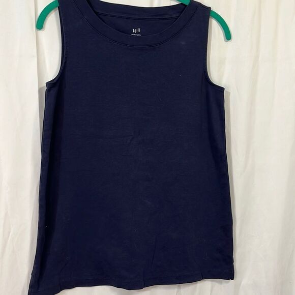 NWOT J Jill Navy Sleeveless Top - Picture 1 of 2